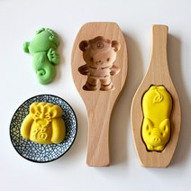 바이스타 귀여운 동물 원목 다식판, 마네키네코, 1개