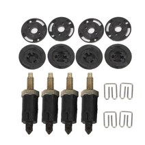 16pcs HDI 엔진 커버 클립 볼트 보닛 후드 키트 자동차 차체 부품 푸조에 적합합니다., 검은색