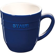 staub 스토우브 [머그컵 350ml 블루] 세라믹 도기 전자 레인지 대응 [일본 정규 판매품] Ceramic Mug 40508-566
