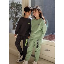 아동 주니어 기모 긴팔 트레이닝상하복 남아 여아 리코버상하 운동복세트