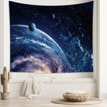 우주 달 별 숲속 집꾸미기 장식 커튼 패브릭 인테리어 거실 전세집 원룸 투룸 리노베이션 태피스트리, AA. 공간_150x100cm