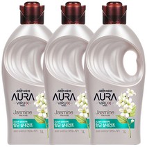 엘지생활건강 샤프란아우라 바이럭스 실내건조 섬유유연제 프레쉬 자스민향 본품 1000ml, 3개입