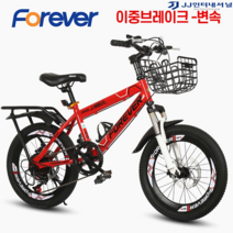20인치자전거 MTB 입문용 자전거 출퇴근 펫바이크 추천 가벼운 튼튼한, 20인치 이중브레이크 변속, 레드