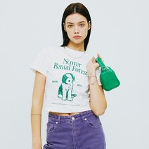 앤커버 잉글리쉬 쉽 더그 크롭 티셔츠-화이트 - WHITE 127339