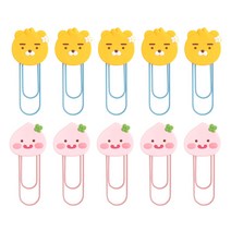 카카오프렌즈 / 리틀프렌즈 실리콘 북마크 L / 라이언 어피치 / 5개 10개 묶음상품 / 책갈피 책갈피북마크 북클립 북홀더 클립북마크 북라인마커 오피스북마크, 라이언5+어피치5(10개 묶음상품)