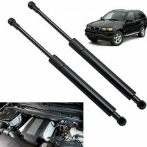 쇽업쇼바 2pcs 자동차 가스 리프트 지원 후드 스트럿 충격 전면 보닛 부팅 bmw-x5 e53 2000-2006 51238402551, 검은색