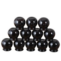 유리 부항 치료 세트 장치 컵 불 마사지 6 개, [02] 6 pcs No1 white