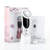 7 in 1 얼굴 리프트 장치 RF 미세 전류 피부 회춘 마사지 라이트 방지 미용 기기, 7 in 1 White, 프랑스