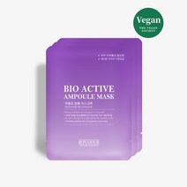 BONAJOUR 비건 부활초 마스크팩 3매 BIO ACTIVE AMPOULE MASK, none, none