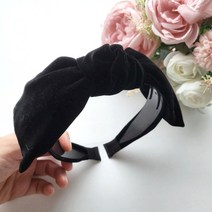 안흘러내리는 왕리본 벨벳 헤어밴드