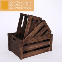 원목칼라박스 리빙박스 편리한 틈새형 수납함, 소형 30-20-16cm + 빈티지 브라운개