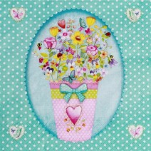 파스텔크래프트 냅킨아트 GOMAR INVEST LN0867 Bright florets 냅킨20매 33X33cm 2012, 20매입