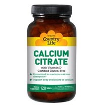 Country Life Vitamins 칼슘 시트레이트 With 비타민 D 타블렛, 120개입, 1개