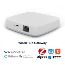 보일러 온도조절기 각방 난방 Tuya-Zigbee 3.0 멀티 모드 게이트웨이 허브 유선/무선 스마트 홈 라이프 앱, 04 Zigbee Gateway B, 01 Wired Gateway 1
