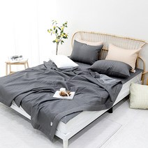 굿몽 썸바디 시어서커 홑이불, [SS]160X200_차콜