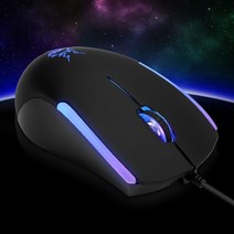 코시 게이밍 오피스 사무용 USB LED 유선 마우스 옵티컬 센서 윈도우 mac OS mouse 추천, 블랙, M2028
