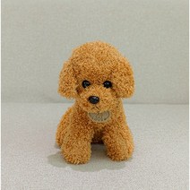 네이처타임즈 러블리 뽀글 강아지 인형, 브라운, 20cm