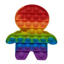 KC인증 팝잇업 레인보우 뽁뽁이 무지개꾹꾹이 푸쉬팝 스트레스 해소 장난감, 사람