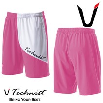 테크니스트 남성용 배드민턴 우븐 반바지 핑크 MTP-K018 PK 축구 탁구 볼링 운동복