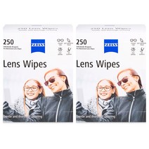 ZEISS Pre-Moistened Eyeglass Lens Cleaning Wipes 자이스 안경 렌즈 클리닝 와입스 250매 2팩