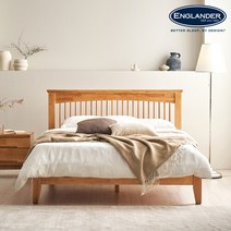 잉글랜더 빅벤 고무나무 통깔판 원목 침대(Sweet Slumber 9존 매트-Q), 침대Q+9존Q/프레임+매트(GR)