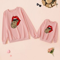 모녀커플룩 아기랑 엄마아기 아이와 엄마랑딸 커플룩 후드 엄마와 딸 복장 나 옷 인쇄 된 가족 봐 동등한