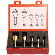 [관부가세포함] KEO 53519 코발트 스틸 싱글 엔드 카운터싱크 세트 주석 코팅 82도 포인트 각도 5/16인치 - 1인치 헤드 지름521226