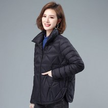 Momolatti 여성용 베이직 널찍하다 퀼팅 긴팔캐주얼점퍼