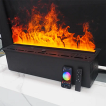 벽난로 모던 리모컨 전기 벽난로 음소거 물 안개 전기 장식 벽난로 가습기 전원 3D 화염, [10]