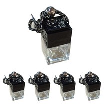 리브레캔들 디퓨저 차량용 사각 아로마 우드 용기 5p, 블랙, 6ml