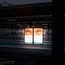 쉽지 A0 옥외방수 벽걸이형 LED 라이트패널 메뉴판 입구간판, 실버