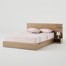 한샘 포엠 호텔침대 Q 퀸/ K 킹 패널형 (색상2종 매트별도), 코튼그레이(B)