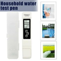 EC측정기 휴대용 수질 모니터 TDS EC 미터 온도 테스터 전도도 측정 09999ppm, white
