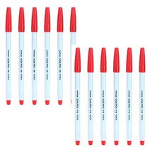 12자루 0.5mm 수성 잉크 빨강 사인펜 방명록작성 행사용 1타스