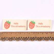 50Pcs Rabbit/Cear Fruits Printed Cloth Labels Sewing 악세사리 Garment DIY Crafts Supplies Kid Hats S, 05 5