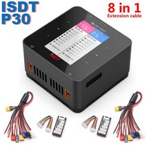 ISDT P30 1000WX2 30AX2 전원 듀얼 채널 snyronus 블루투스 BattGo Lipo 배터리 밸런스 충전기 방전기 1-8S 리튬 이온용, P30 8 in 1