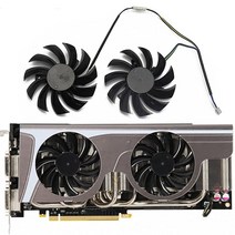 CCBBAA 2PCSlot MSI 지포스 GTX 580570560560Ti480465460 GTX770 비디오 카드 냉각 팬을 위한 새로운 75MM PLD08010S12HH, 단일모델명/품번