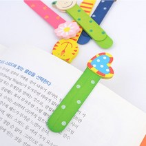 컬러풀팬시 우드 책갈피북마크 디자인랜덤 1p