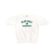 PLAY GOLF COLLAR NECK SWEATS 플레이골프 볼륨 반팔 스웻셔츠 WHITE