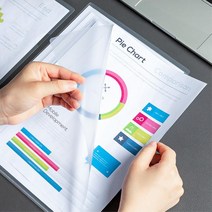 구분수납 L자형 A4 클리어파일 사무용화일 파일철 5개, 0.14T