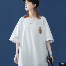 가바바 여성 빅사이즈 오버핏 반팔티 뒷태가 살아 있는 베이직 반팔티셔츠 5XL까지 G61559