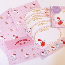 산리오 쿠로미 헬로키티 포차코 폼폼푸린 미니 메세지 카드 편지지 미니카드 시시네잡화점, 헬로키티 메세지카드