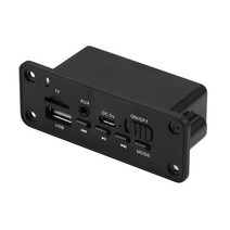DAC 블루투스 5.0 mp3 디코더 보드 모듈 2 x 3w 스피커 자동차 fm 라디오 모듈 5v 지원 녹음 통화 핸즈프리 기능, 하나, 검은 색