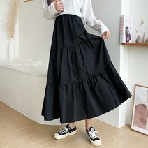 쏘옷 여성용 바스락 캉캉 롱 스커트
