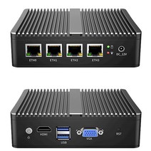 팬리스 미니 PC 인텔 셀러론 ESXI AES-NI J4125 쿼드 코어 4xIntel i225 2.5G LAN 소프트 라우터 HDMI VGA, 02 Windows 10 Pro_04 EU, 05 16G DDR 512G SSD