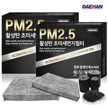 대한 PM2.5 활성탄 자동차 에어컨필터, 2개입, 라세티프리미어- PC175