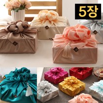 복가득보자기 명절선물 보자기 예단보자기 전통 한우 과일 정육 이바지 중형 중 88*88cm 17색상 5장세트, 6.연살구색