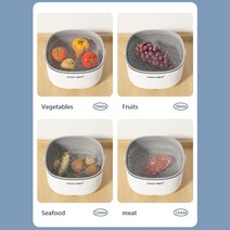 채소 세척기 과일 초음파 고추 농산물 전기 야채 과일 세척기 초음파 바구니 식품 청정기 중공 배수 자동, 한개옵션0
