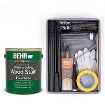 코스트코 베어 우드 스테인 페인트 3.78L와 도구세트, 브라운(SC-105), 3780ml, 브라운(SC-105), 1개