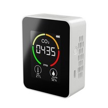 가스검출기 감지기 측청기 검진기 공기 품질 모니터 co2 미터 co2 감지기 다기능 온습도계 홈 디지털 공기 감지기 스마트 공기 품질 분석기, 하얀